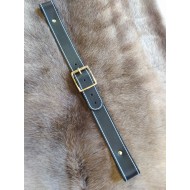 Straps - 1.5" Wide Classic Sports Car Rack 14" to 20" Adjustable  Cross Strap in Black Leather (SINGLE STRAP)